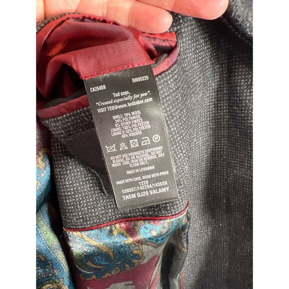 Ted Baker Mens 4 Large Wool Blend Over Coat Top Old Money Quiet Luxury - Picture 6 of 10